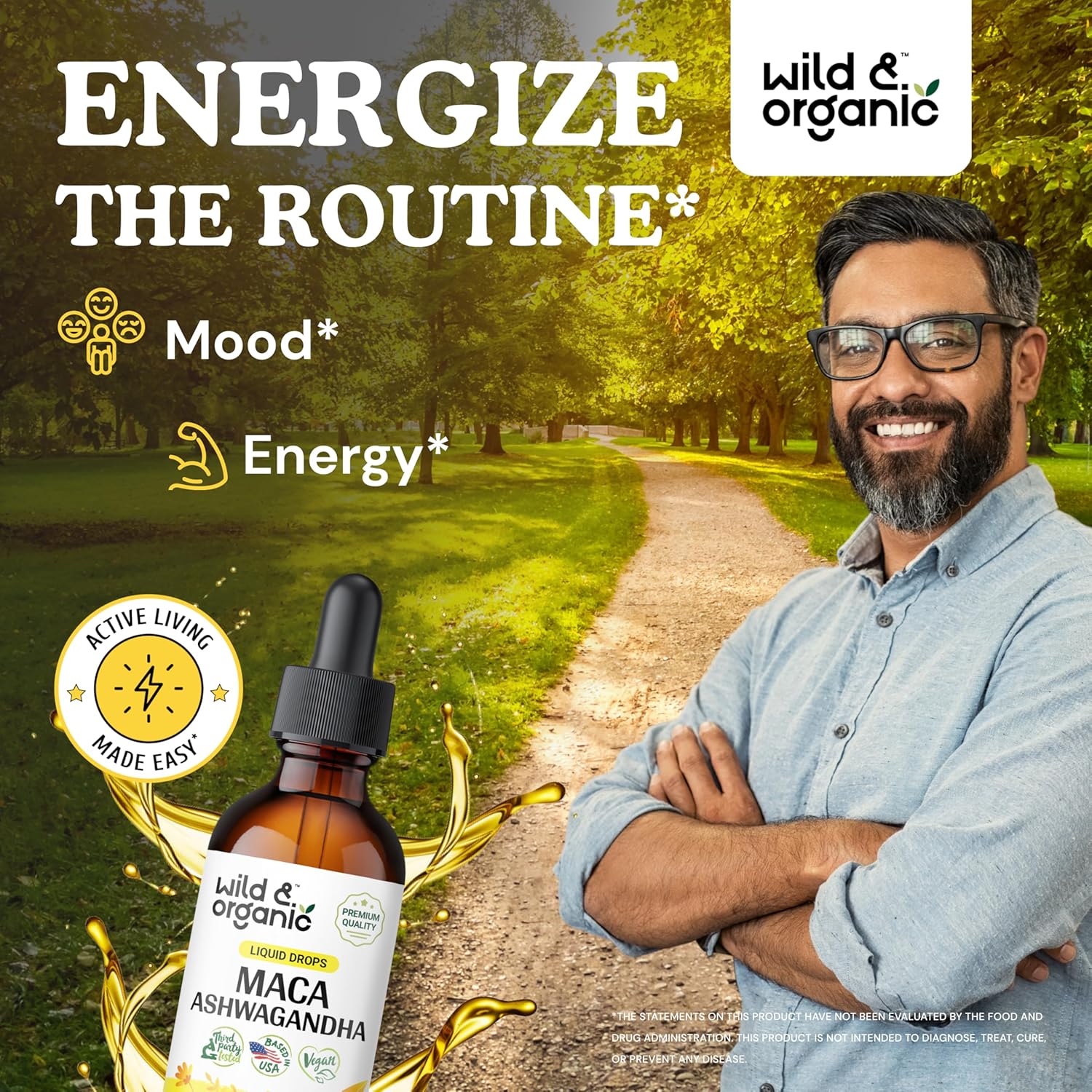 2 fl oz Wild & Organic Maca Ashwagandha + Slippery Elm Tincture Pack