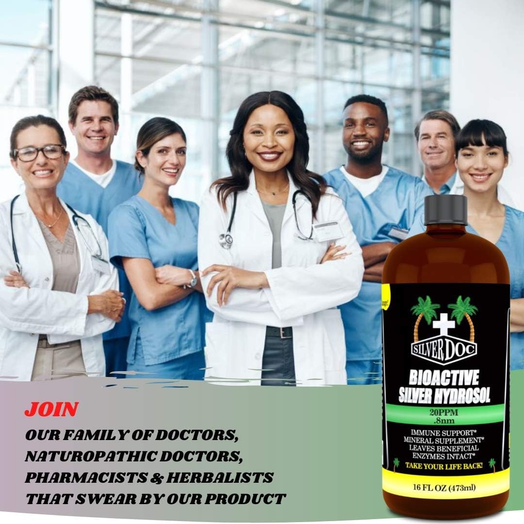 2 for 1 Sale: Silver Doc Silver Hydrosol Spray - Natural Immune Support - 2-2oz Bottles - Most Effective Alternative to Colloidal Silver