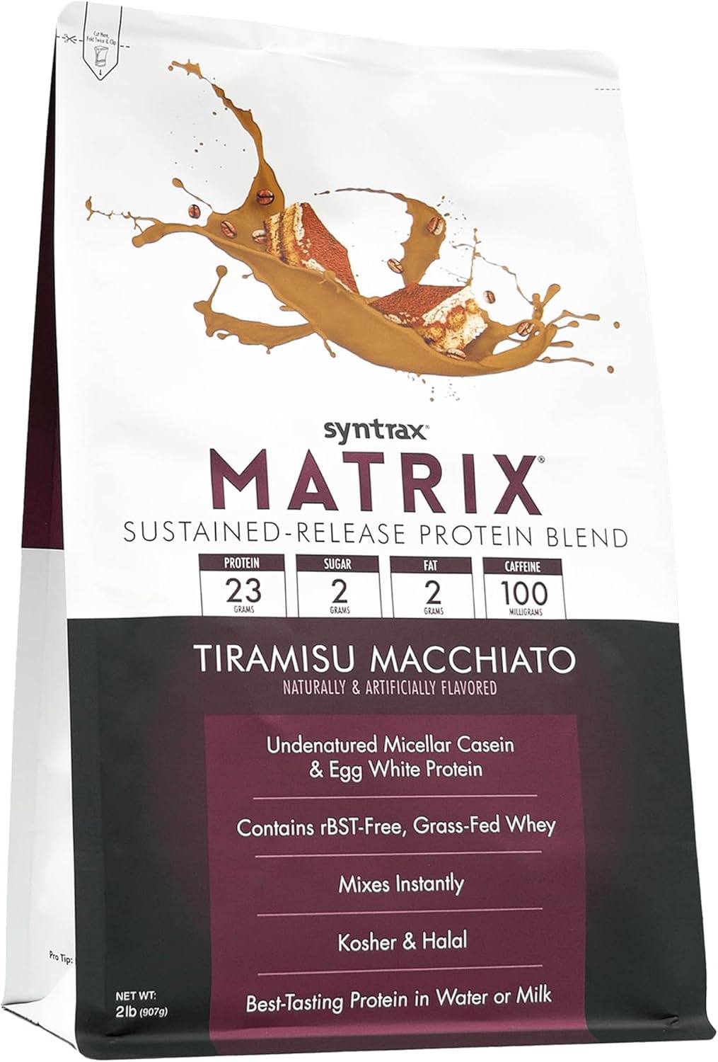 2 lbs Syntrax Nutrition Matrix Tiramisu Macchiato Sustained-Release Protein Blend