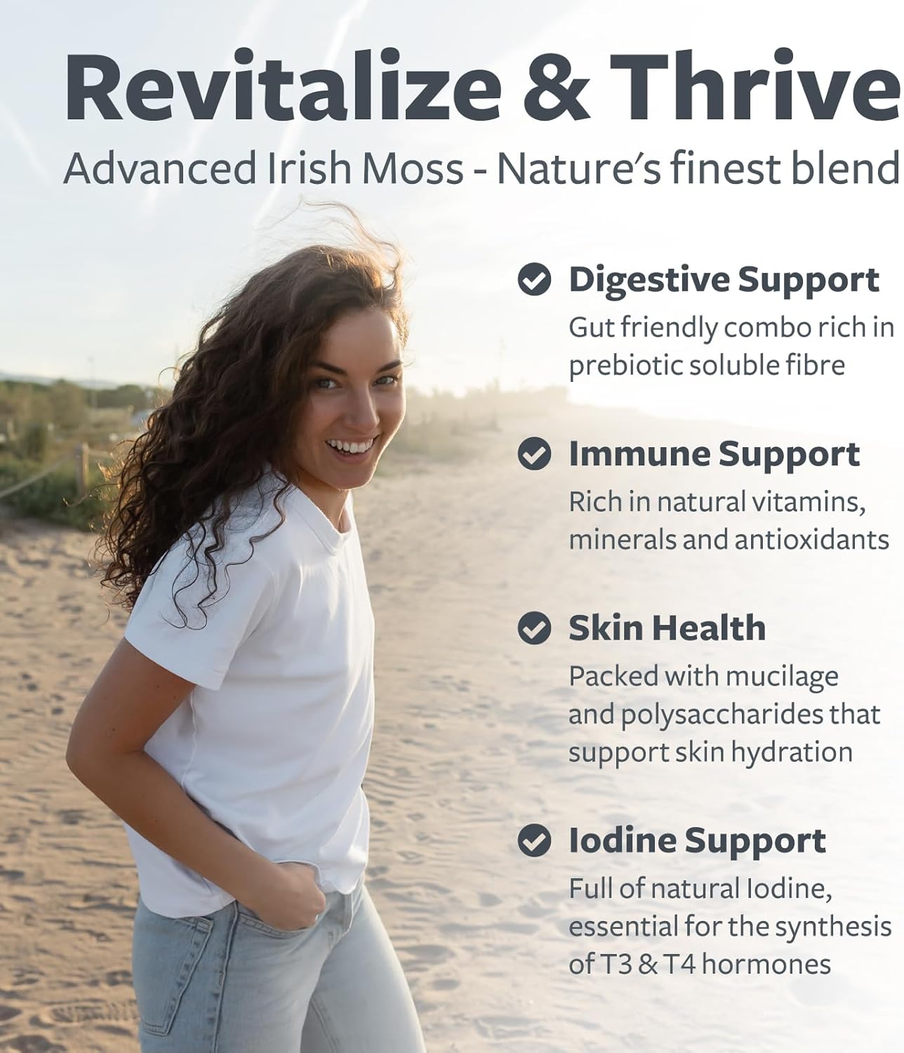 2-Month Supply: Black Seed Oil & Irish Sea Moss Capsules - Cold-Pressed Nigella Sativa and Bladderwrack with Bioperine for Wellness