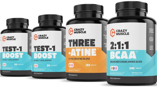 2-Month Supply of BCAA, Creatine, and Test 1 Boost for Muscle Growth