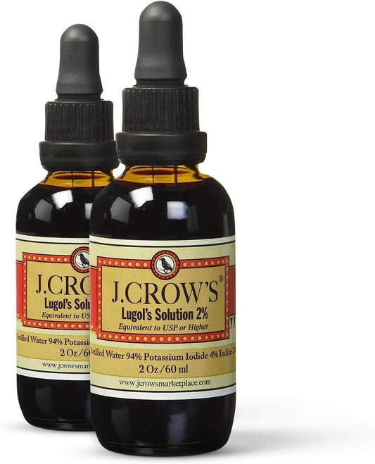 2 oz. Twin Pack of J.Crow's Lugol's Iodine Solution