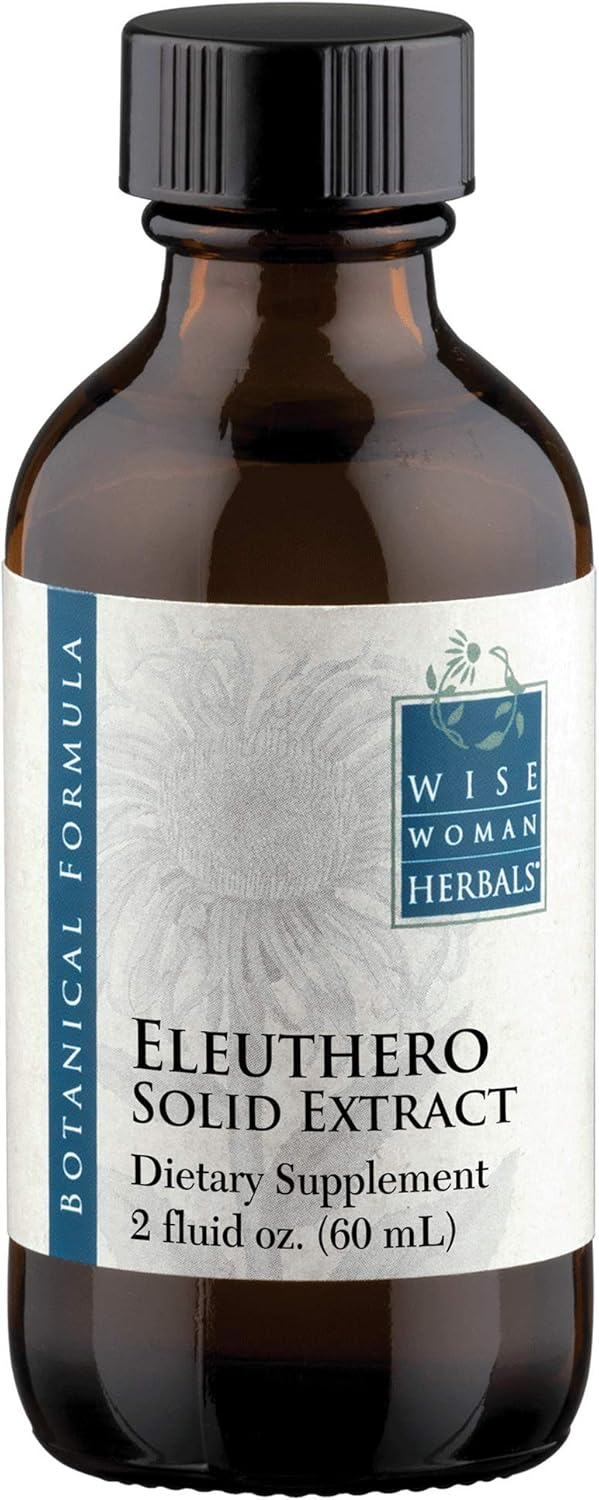 2 oz Wise Woman Herbals Eleuthero Solid Root Extract (Siberian Ginseng) - Supports Adrenal Health, Mental Endurance, Energy Levels, Balanced Mood, and Stamina - Daily Supplement