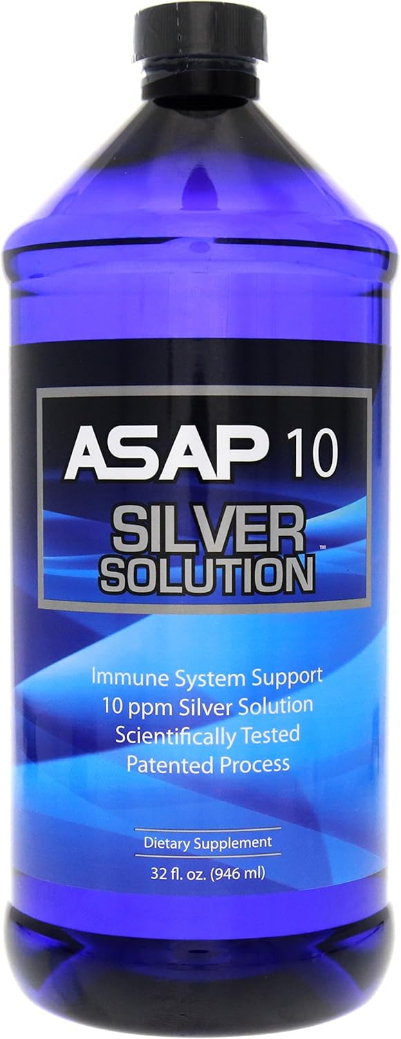 2 Pack American Biotech Labs ASAP 10 PPM Silver Sol Immune System Support - 64 Oz Total
