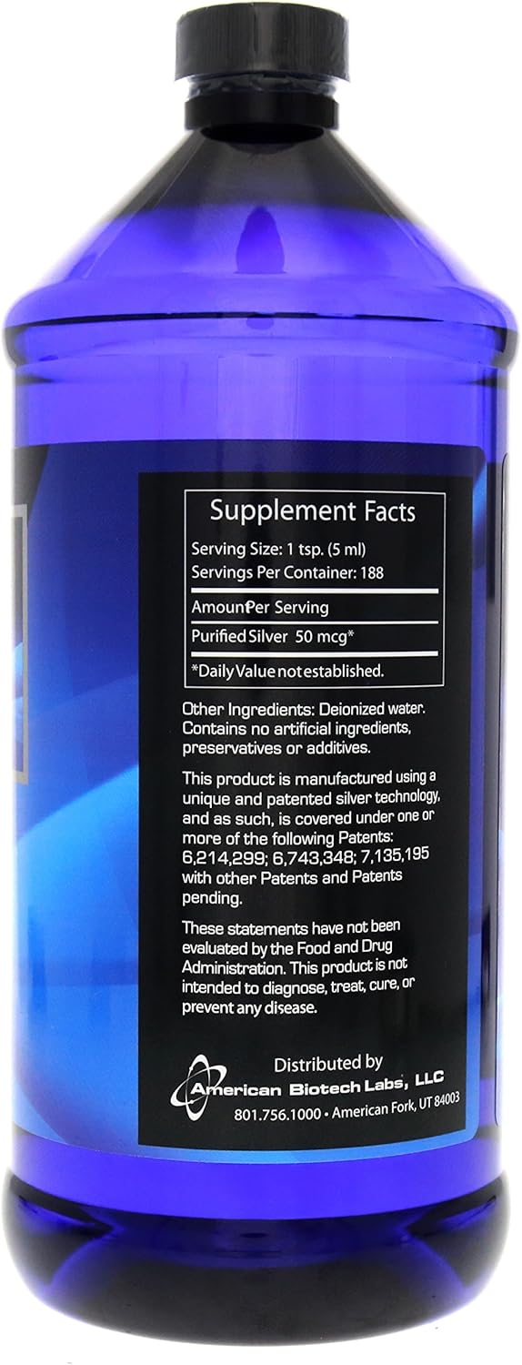 2 Pack American Biotech Labs ASAP 10 PPM Silver Sol Immune System Support - 64 Oz Total