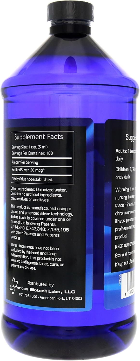 2 Pack American Biotech Labs ASAP 10 PPM Silver Sol Immune System Support - 64 Oz Total