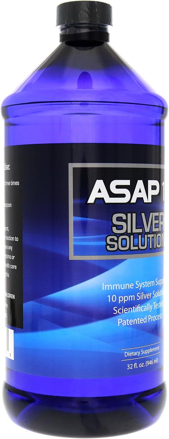 2 Pack American Biotech Labs ASAP 10 PPM Silver Sol Immune System Support - 64 Oz Total