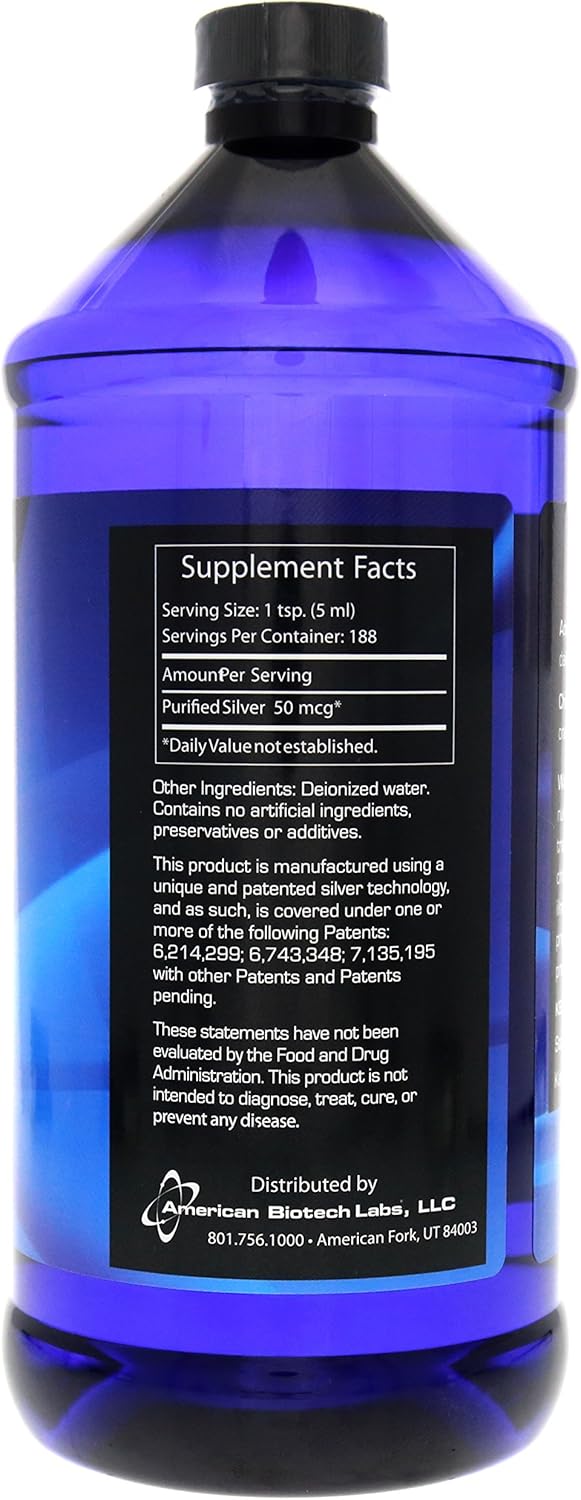 2 Pack American Biotech Labs ASAP 10 PPM Silver Sol Immune System Support - 64 Oz Total