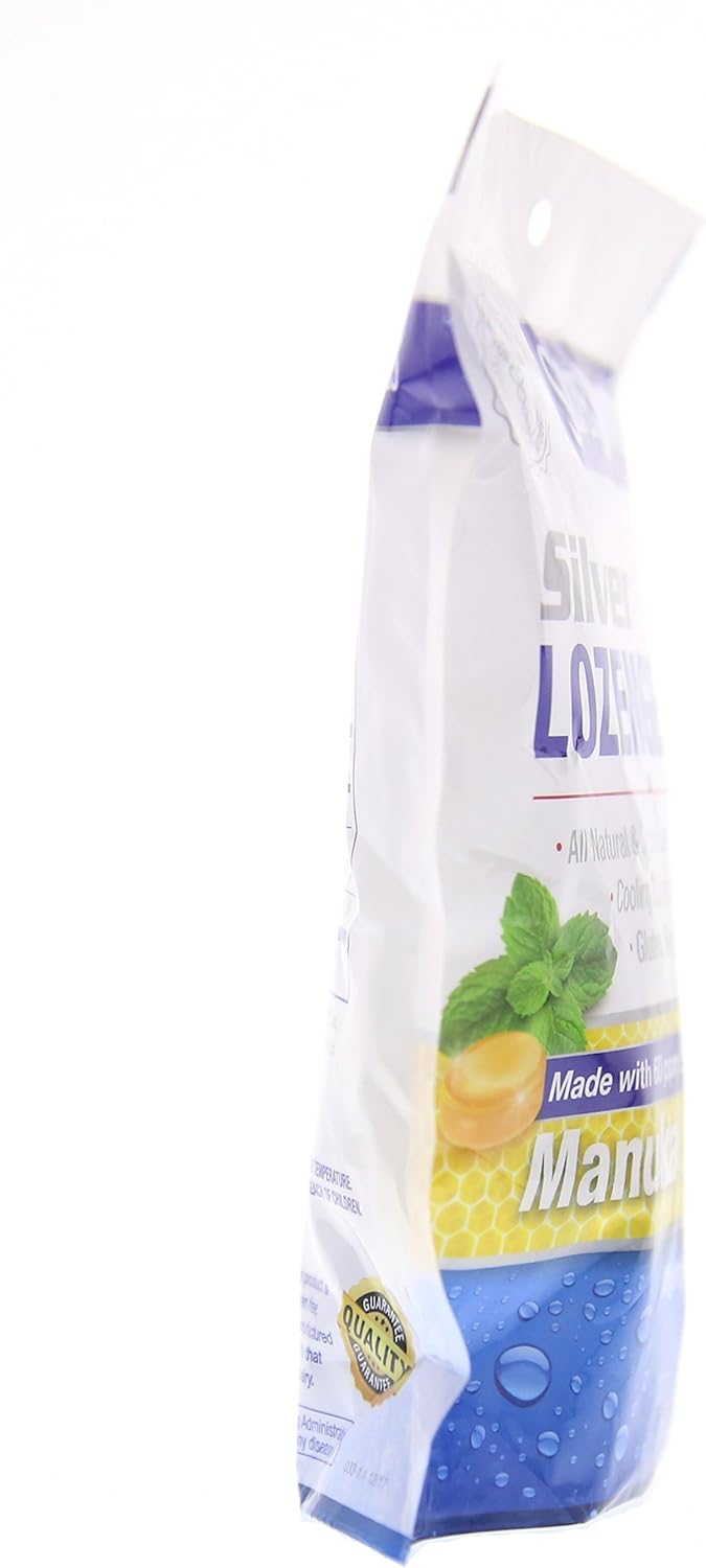 2-Pack American Biotech Labs Silver Biotics Manuka Mint Lozenges with 60ppm SilverSol and Honey - 42 Count