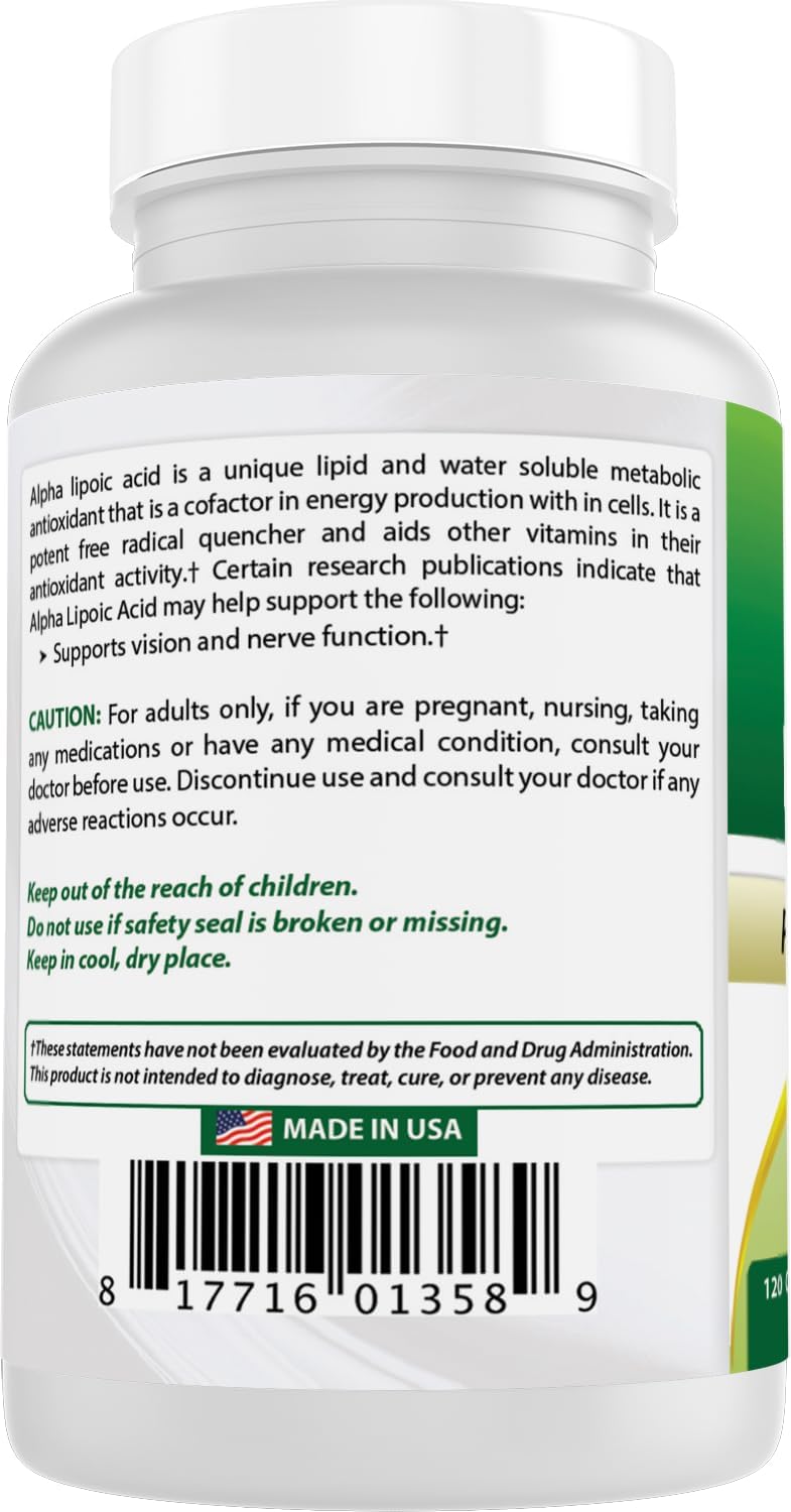 2-Pack Best Naturals Alpha Lipoic Acid 300 mg - 240 Capsules for Antioxidant Support