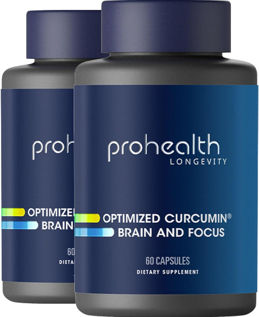 2-Pack Brain & Focus Supplement - Curcumin Longvida & BaCognize Bacopa Monnieri (60 Capsules) by ProHealth