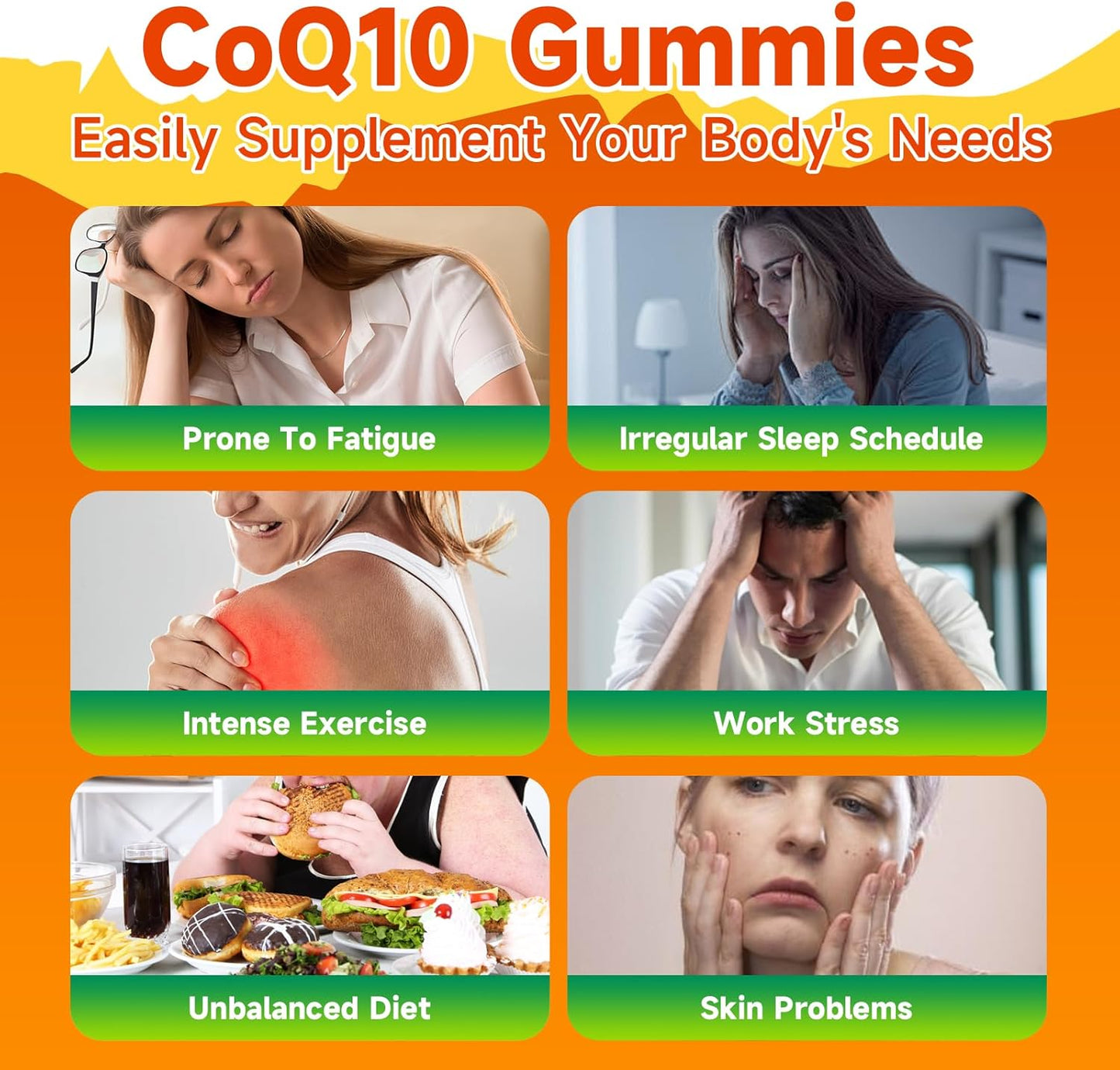 2 Pack BVIVLOO CoQ10 Gummies 250mg with Omega-3, B3, Zinc, Magnesium - Heart Health & Antioxidant Support - 120 Count - BoostGo Australia