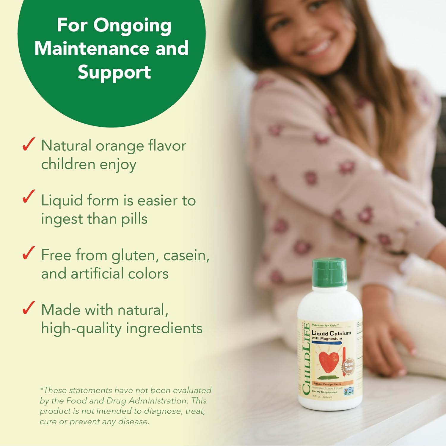 2-Pack ChildLife Essentials Liquid Calcium Supplement for Kids with Magnesium, Zinc, and Vitamin D3 - Orange Flavor, 16 fl oz - BoostGo Australia