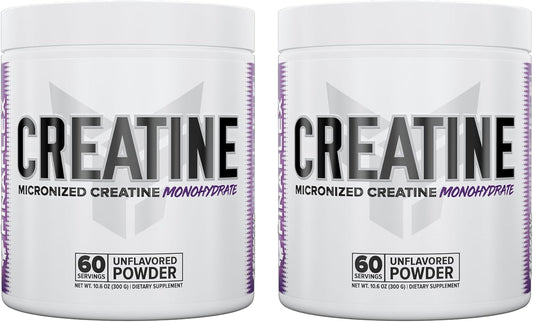 2-Pack FINAFLEX Pure Creatine Monohydrate Powder for Muscle Strength - 120 Servings, Unflavored Micronized Formula for Performance and Size Gains