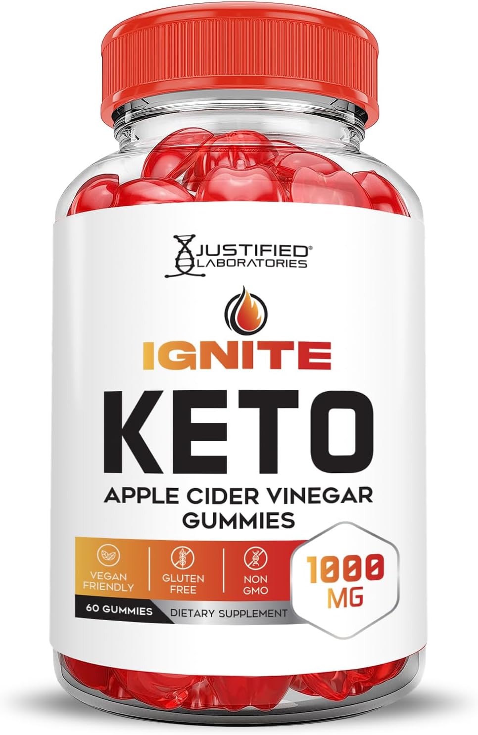 2 Pack Ignite Keto ACV Gummies - 1000MG Advanced Formula with Pomegranate Beet Juice Powder - Vegan Non GMO - 120 Gummies