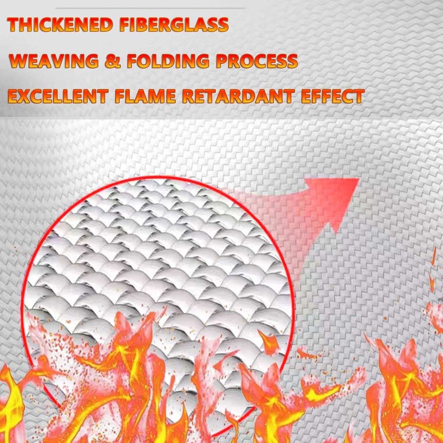 2 Pack JSE Emergency Fire Blanket 40" X 40" - Thickened Fiberglass, Flame Retardant for Kitchen and Home Safety