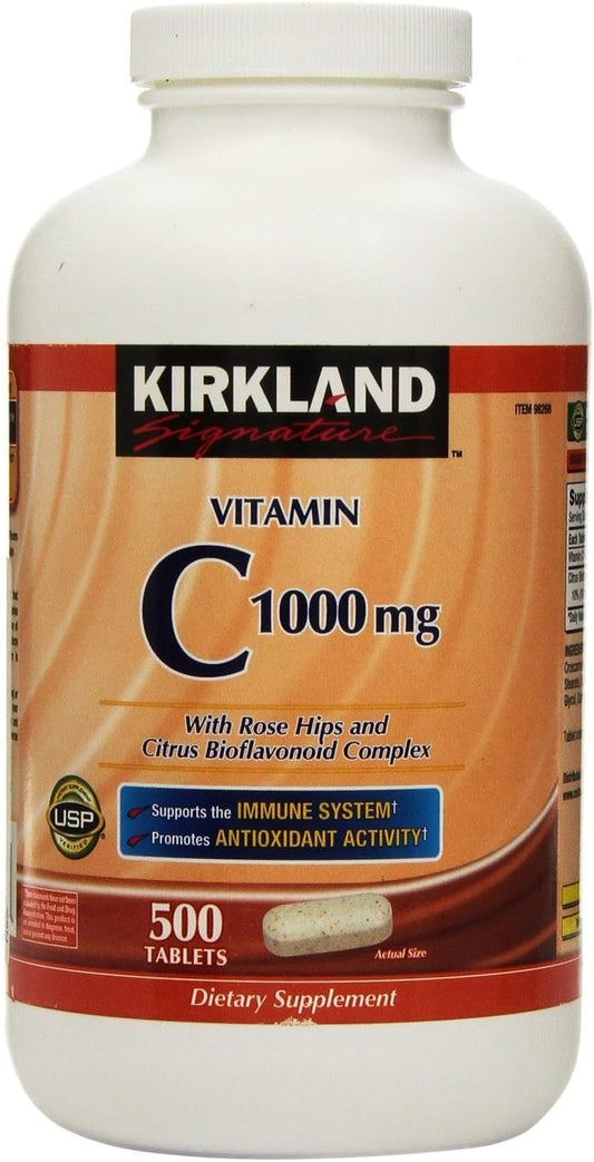 2 Pack Kirkland Signature Vitamin C 1000 mg Tablets - 500 Count