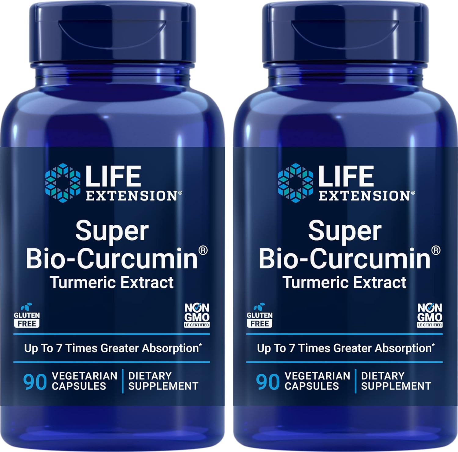 2-Pack Life Extension Super Bio-Curcumin Turmeric Extract 400mg Veg Caps - Non-GMO & Highly Absorbable Vegan Capsules - BoostGo Australia