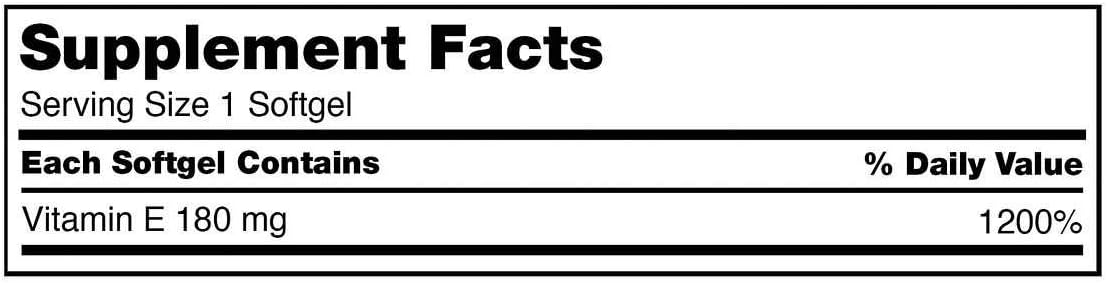 2-Pack LIJA Kirkland Signature Vitamin E Softgels 180mg, 500 Count