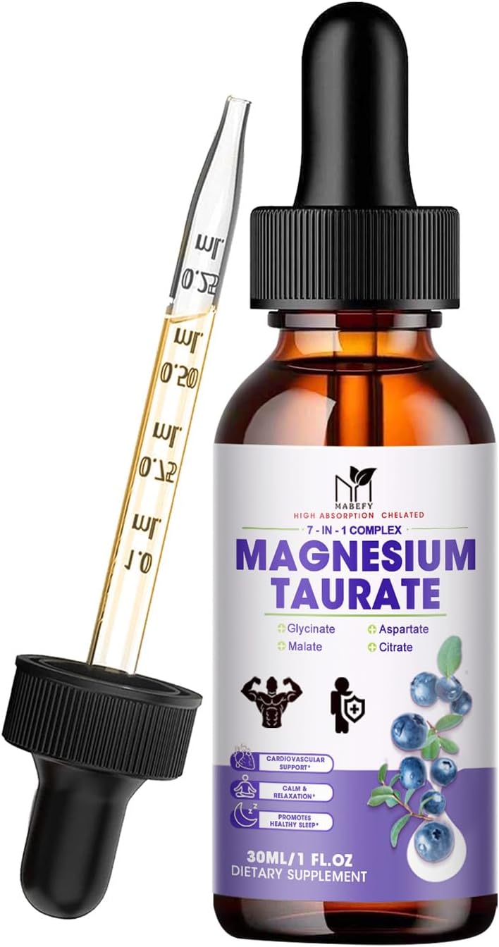 2 Pack MABEFY Liquid Magnesium Complex Supplement for Cardiovascular Health, Sleep, Calmness, and Muscle Cramp Relief