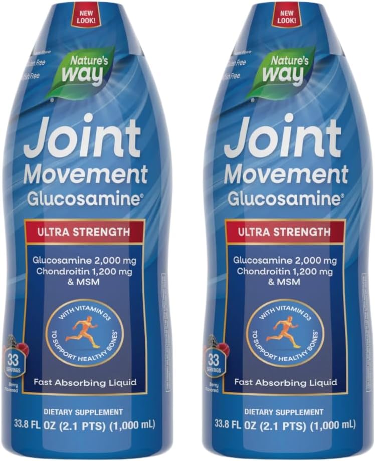 2 Pack Nature Way Joint Movement Glucosamine Extra Strength Bundle - 33.8 Ounces Vitamins, Herbals & Dietary Supplements for Healthy Joints
