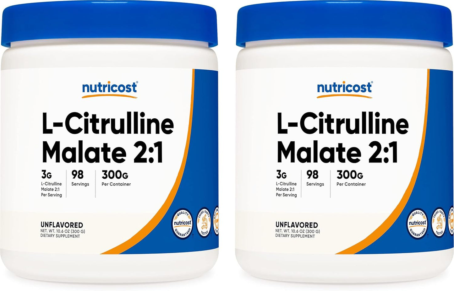 2-Pack Nutricost L-Citrulline Malate Powder - 3000mg Per Serving - Pure L-Citrulline Supplement