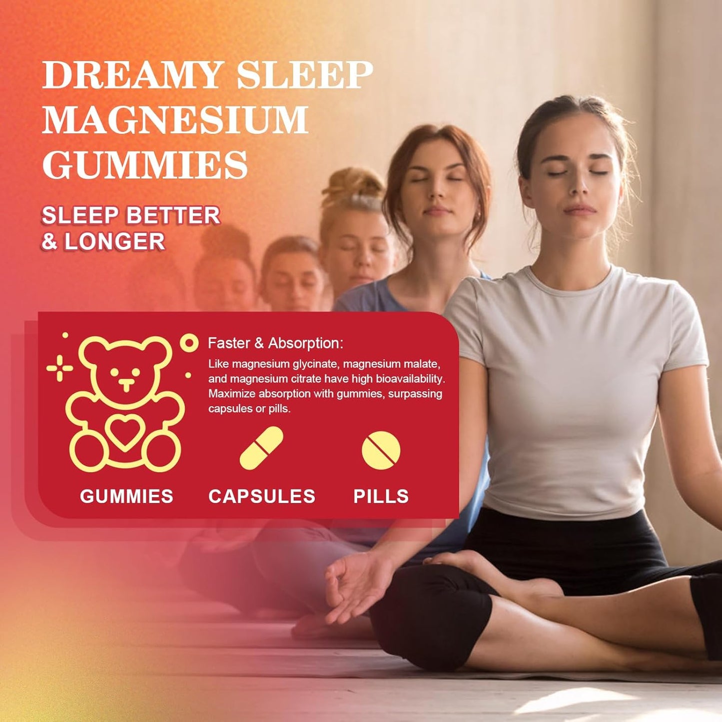 2 Pack of B BEWORTHS 600 Mg Magnesium Glycinate Gummies with Magnesium Malate, Citrate, & Potassium for Night & Joint Support, Energy Boost - Vegan & 0-Sugar - Raspberry Flavor - 120 Count