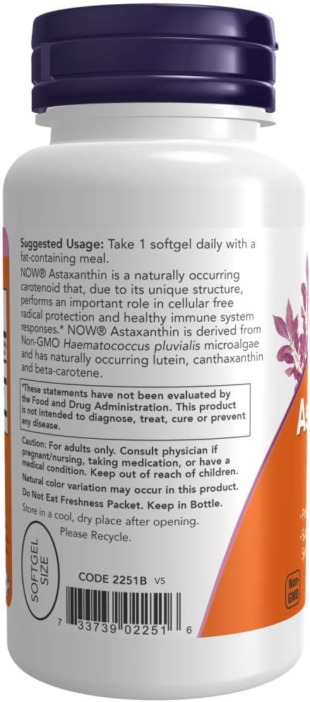 2 Pack of NOW Foods Astaxanthin 10mg SoftGels - 60 Count