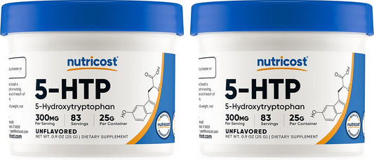 2 Pack of Nutricost 5-HTP Powder - 25 Grams (300mg Per Serving)