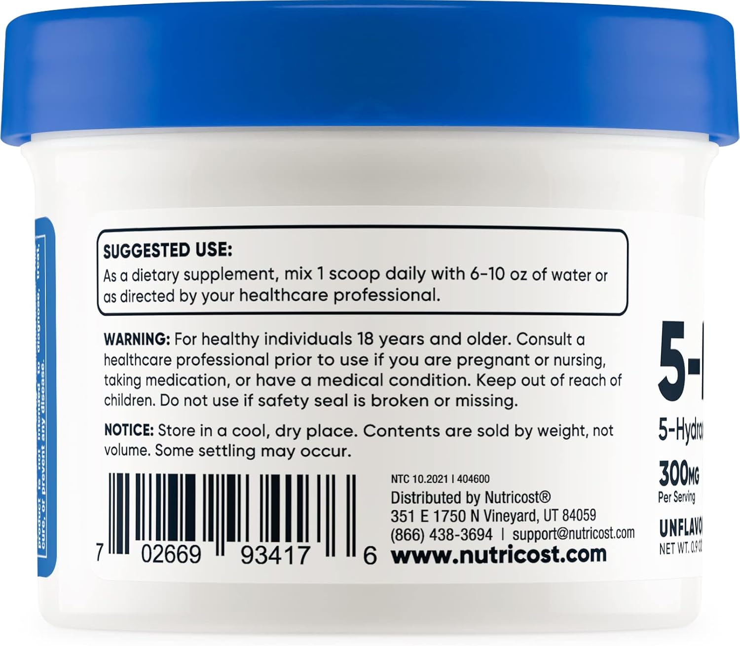 2 Pack of Nutricost 5-HTP Powder - 25 Grams (300mg Per Serving)