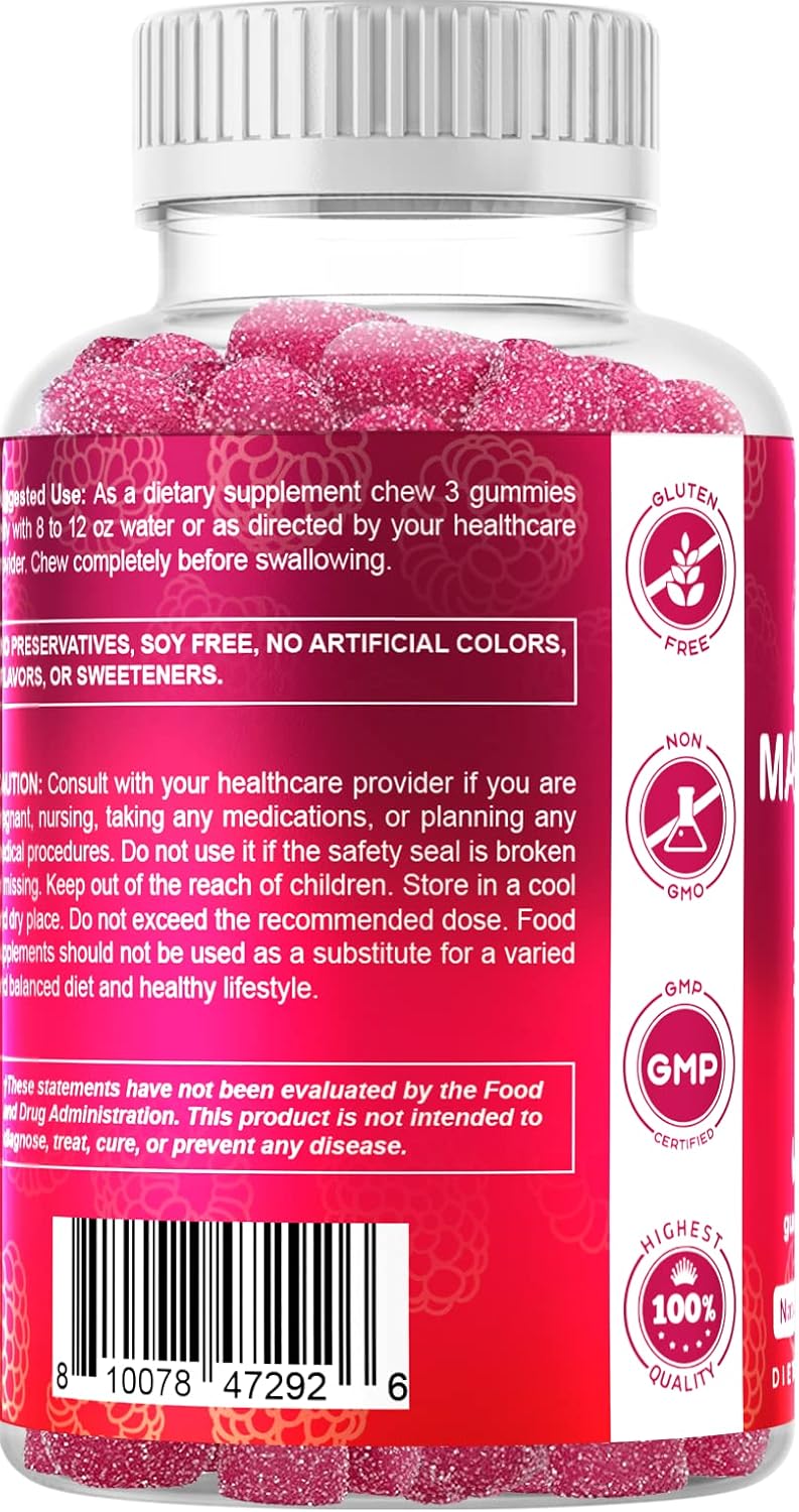 2 Pack of Vitamatic Extra Strength Magnesium Gummies - 255 mg per Serving - 60 Count - Supports Relaxation, Muscle, Bone, & Energy - High Elemental Mg