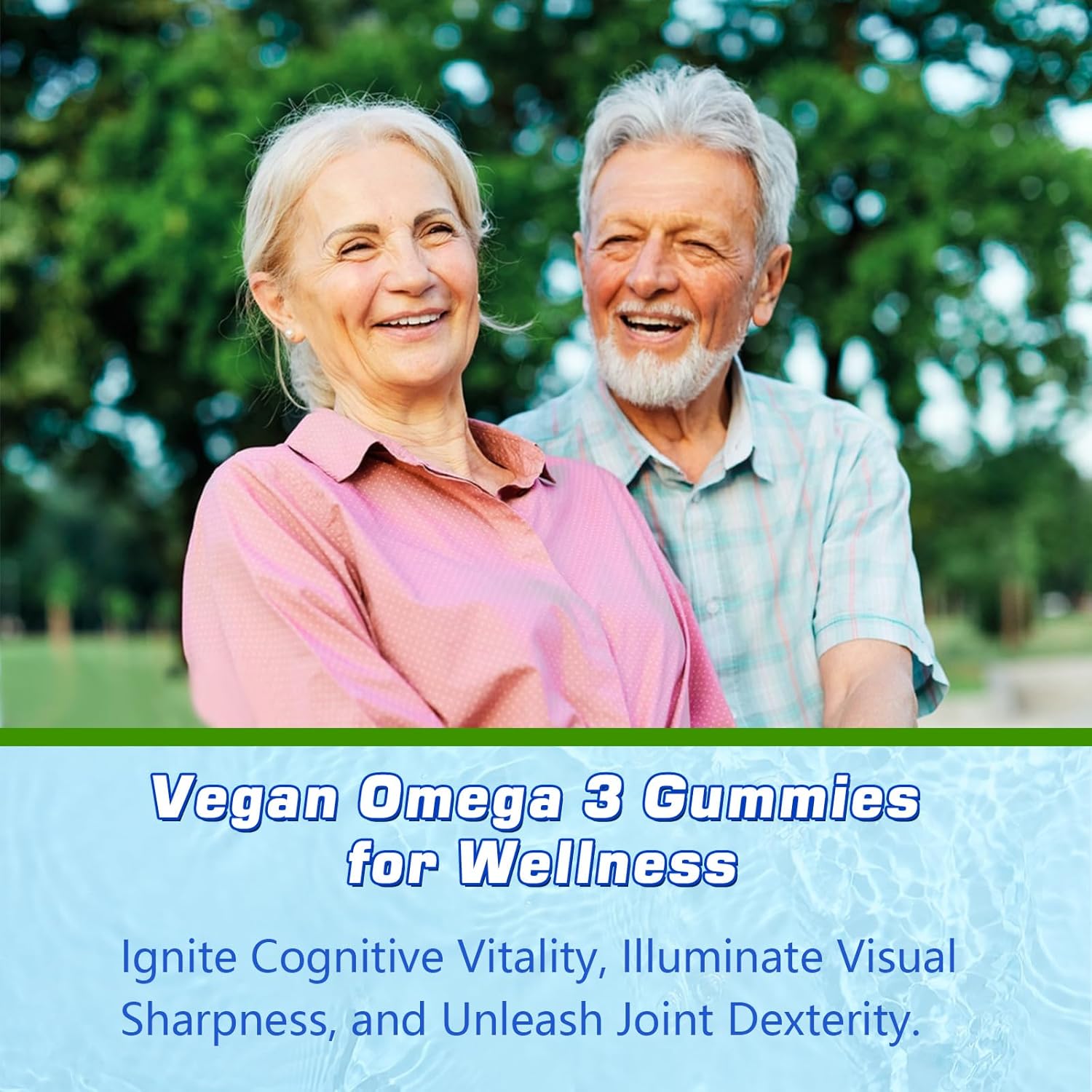 2 Pack Omega-3 Gummies with DHA and EPA for Brain, Eye & Immune Support - Vegan & Sugar Free, Orange Flavor - 120 Count