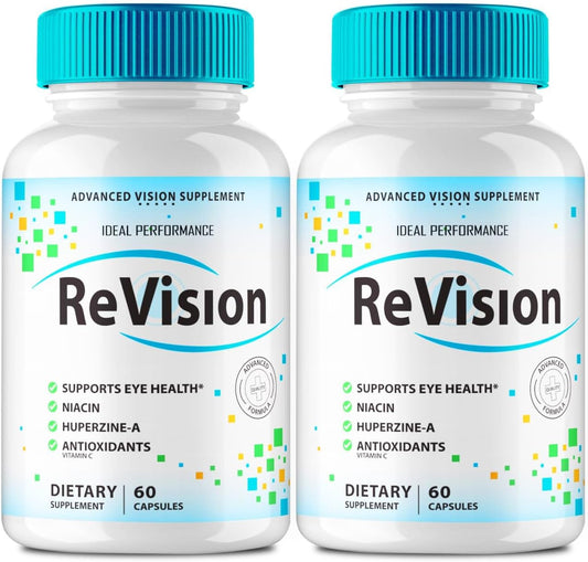 2 Pack Revision Eye Supplement Pills for Advanced Vision - Eye Care Complex with Vitamins - Pro Formula (120 Capsules)
