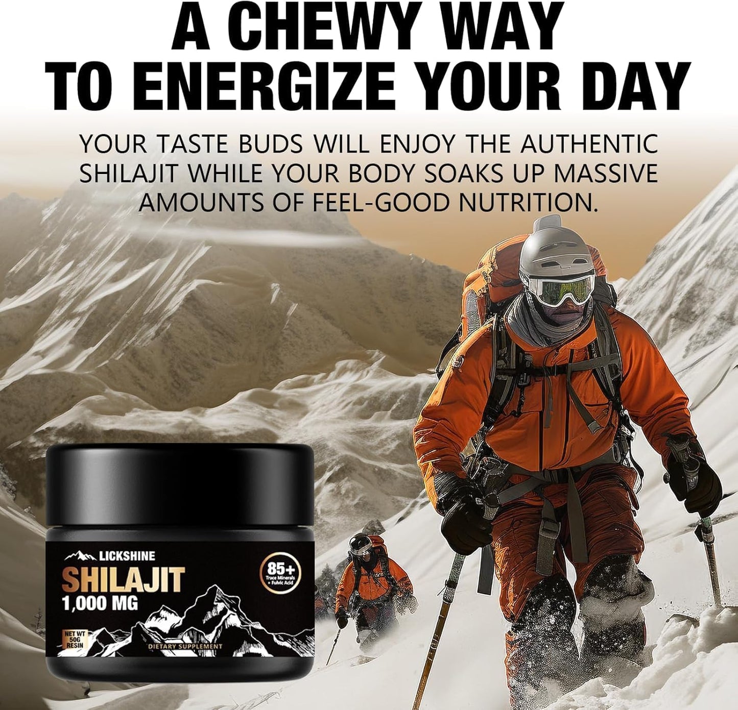 2 Pack Shilajit Resin with Fulvic Acid, 1000mg Maximum Potency Organic Supplement Gel - 100g
