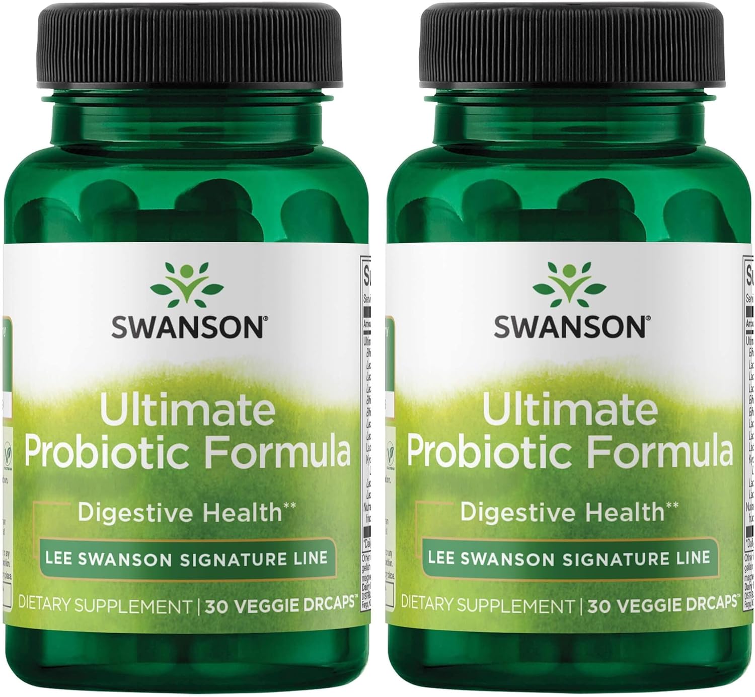 2 Pack Swanson Ultimate Probiotic Formula with 66 Billion CFU, Prebiotic NutraFlora, and scFOS for Digestive and Immune System Support