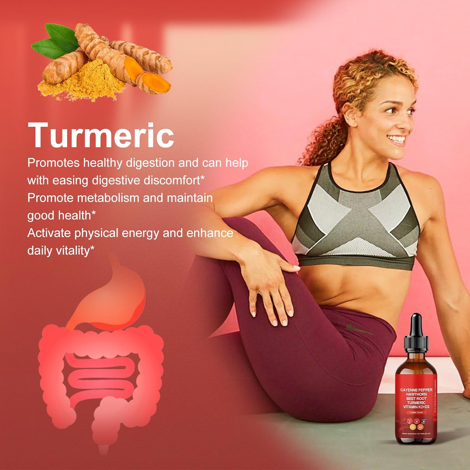 2-Pack Ysoibva Cayenne Pepper Liquid Drops - 60ml Natural Cayenne Extract Drops