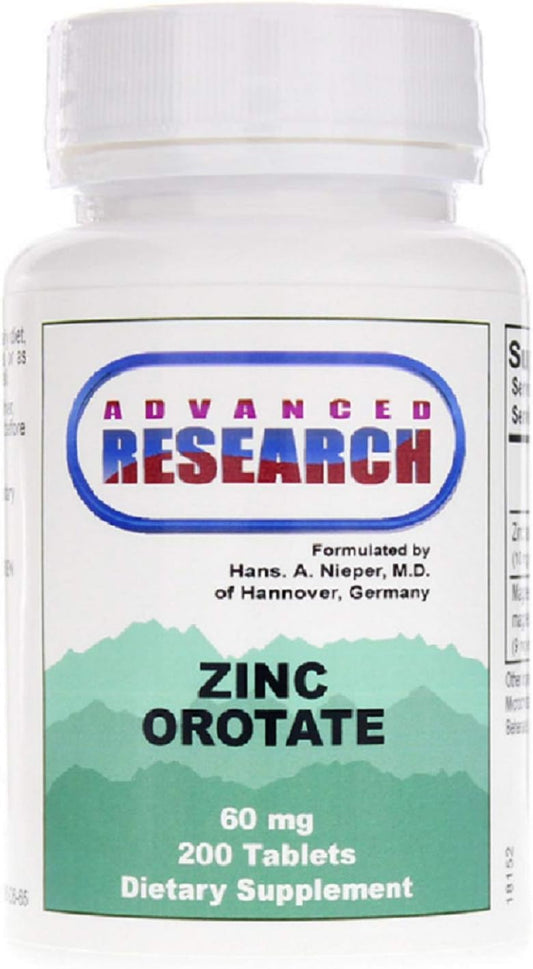 2 Packs of INNZA Zinc Orotate 60 mg with 200 Tablets Each