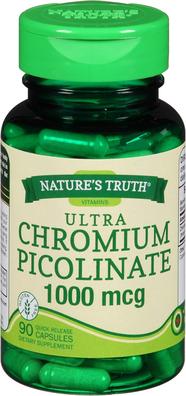 2 Packs of Nature's Truth Ultra Chromium Picolinate 1000 mcg Quick Release Capsules - 90 ct