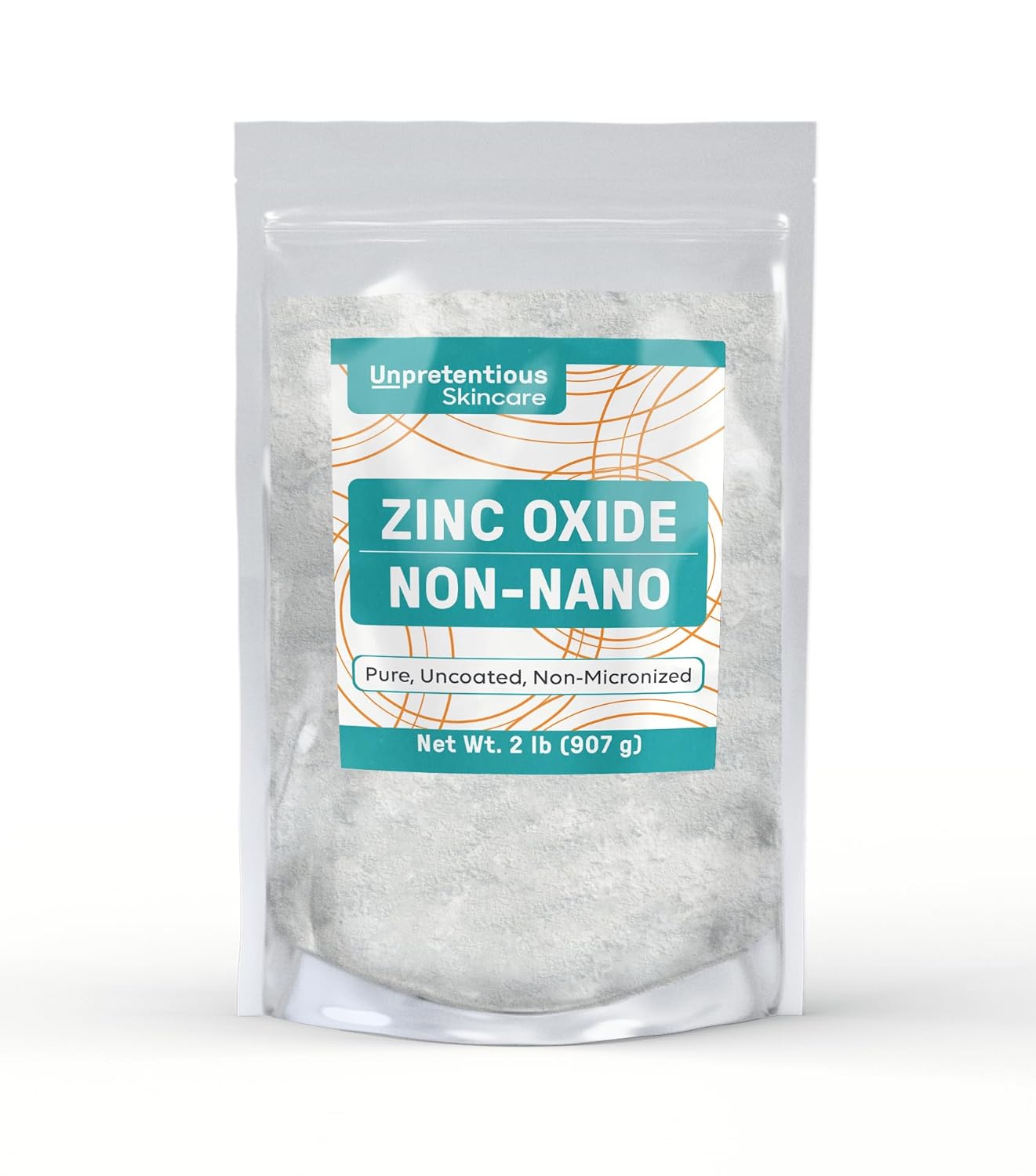 2 Pound Bag of Pure Uncoated Non-Nano Zinc Oxide, Convenient Resealable Packaging