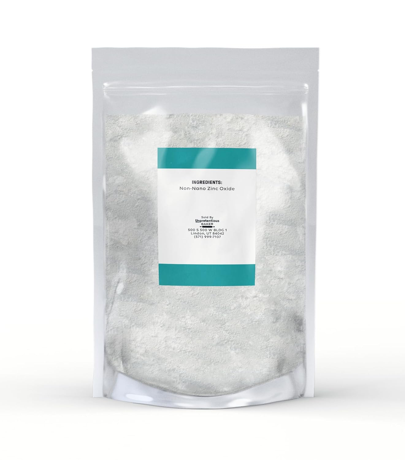 2 Pound Bag of Pure Uncoated Non-Nano Zinc Oxide, Convenient Resealable Packaging