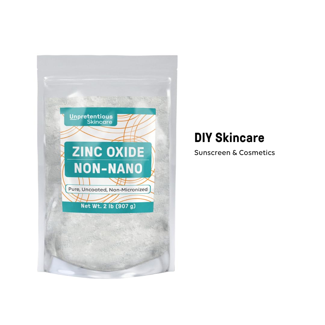 2 Pound Bag of Pure Uncoated Non-Nano Zinc Oxide, Convenient Resealable Packaging