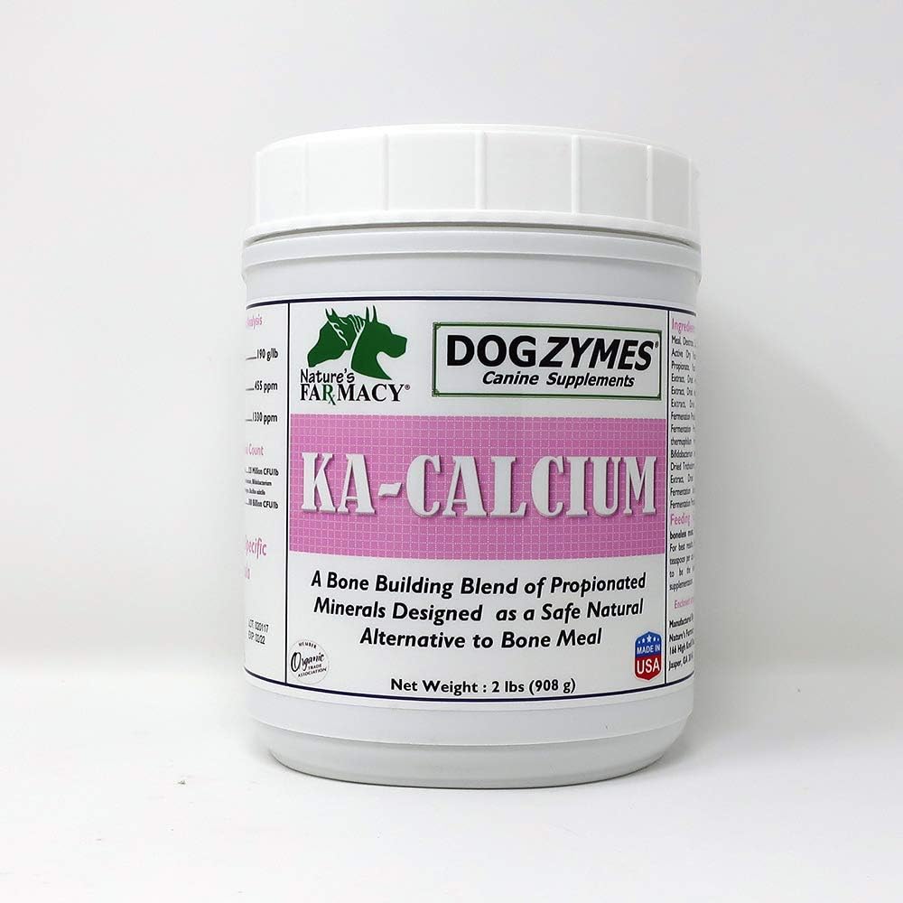2 Pound Dogzymes KA Calcium Supplement for Dogs - Essential Nutrient for Bone Health and Muscle Function