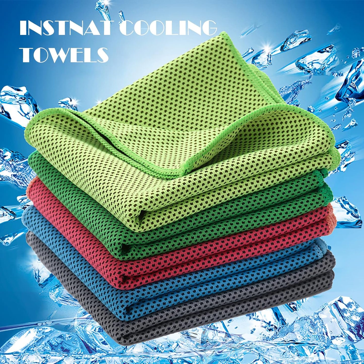 20 Pack Cooling Towel Set - 40x12'' Microfiber Ice Towels for Neck and Face with Bag - Breathable Chill Towels for Yoga, Gym, Running, Beach - Red