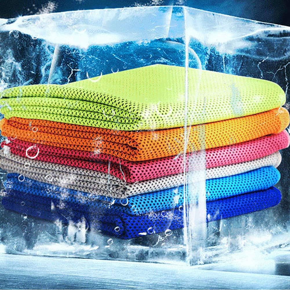 20 Pack Cooling Towel Set - 40x12'' Microfiber Ice Towels for Neck and Face with Bag - Breathable Chill Towels for Yoga, Gym, Running, Beach - Red