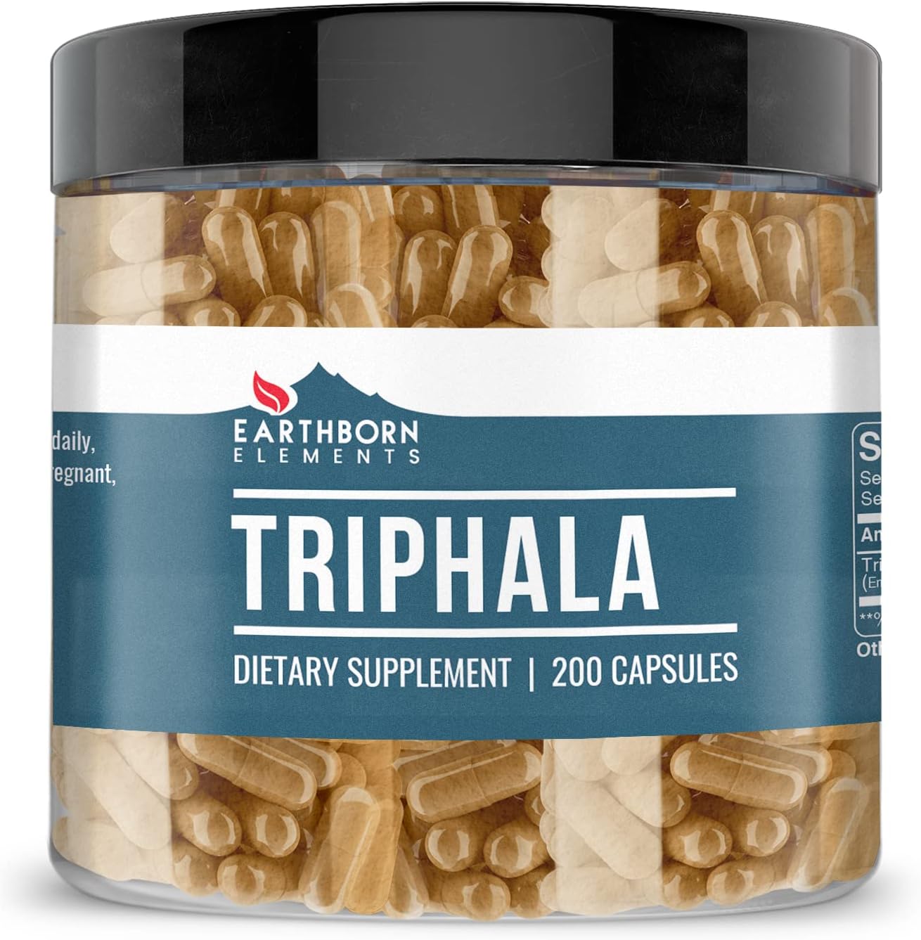 200 Capsules of Earthborn Elements Triphala: Pure, Undiluted, Additive-Free