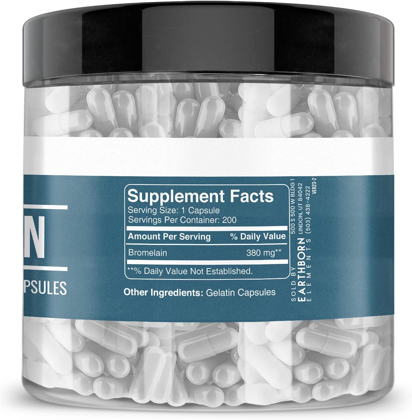 200 Capsules of Pure Earthborn Elements Rose HIPS & Bromelain Bundle, No Additives