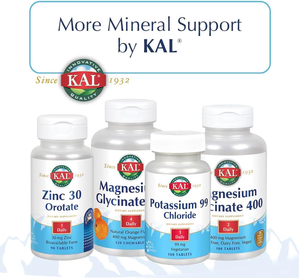 200 Count KAL Calcium Plus Tablets with 1000 mg - High Quality Calcium Supplement