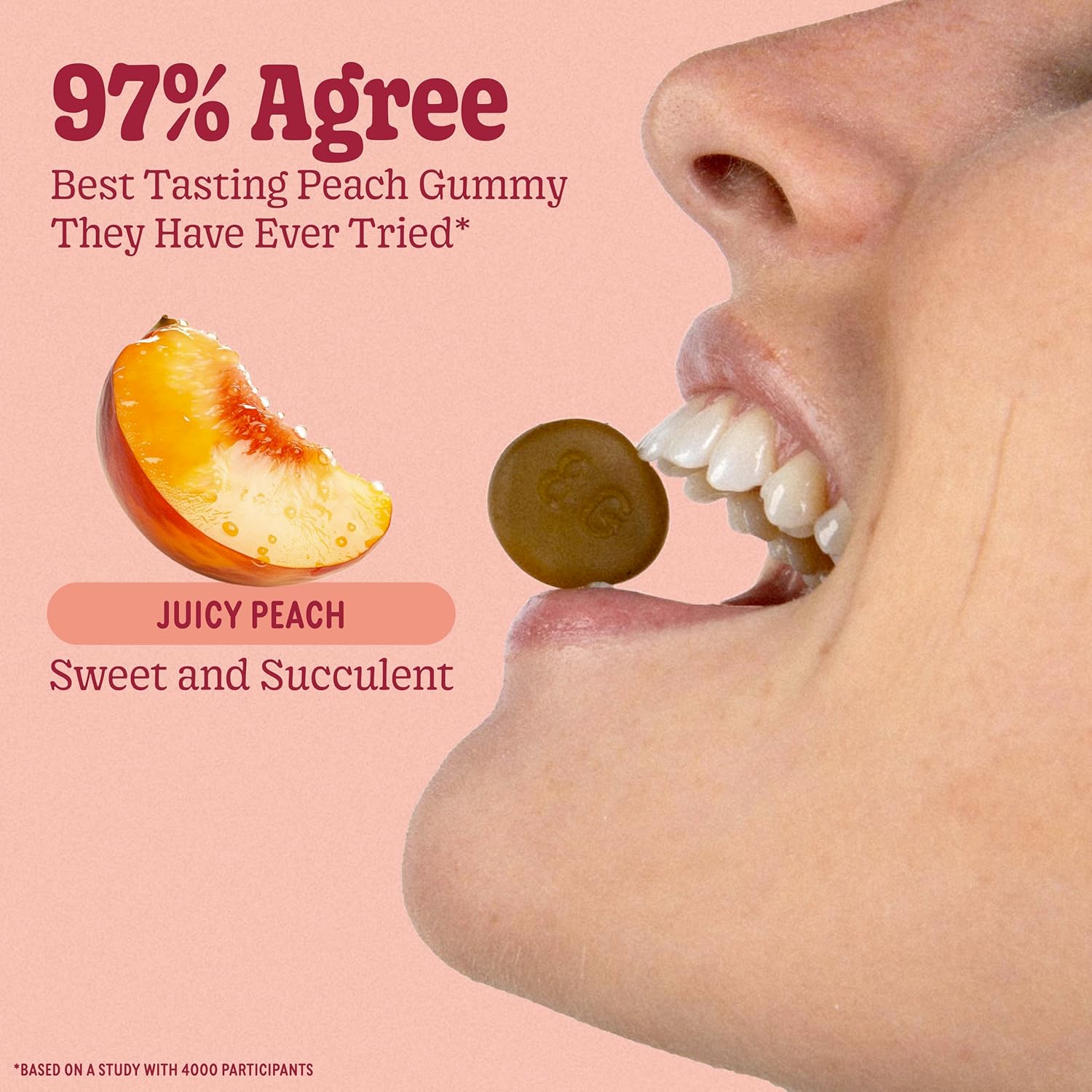 200-Count Peach Flavor 8Greens Supergreens Gummies with Organic Chlorella & Spirulina for Metabolism, Immunity, and Digestive Health