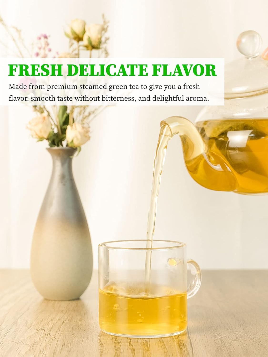 200 Count TeeLux Decaf Green Tea Bags - Pure Decaffeinated Green Tea for Hot & Iced Tea - High Antioxidant Content