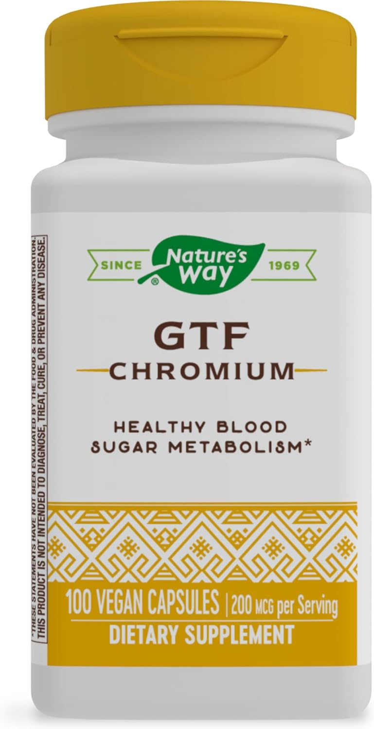 200 mcg Nature's Way GTF Chromium Supplement for Blood Sugar Support